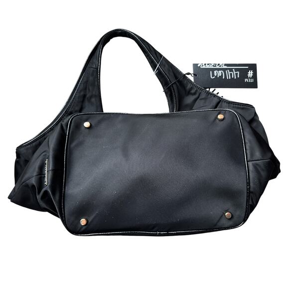 Kate Spade Black Nylon Ribbon Handbag - Polka Dot Interior - Picture 3 of 11